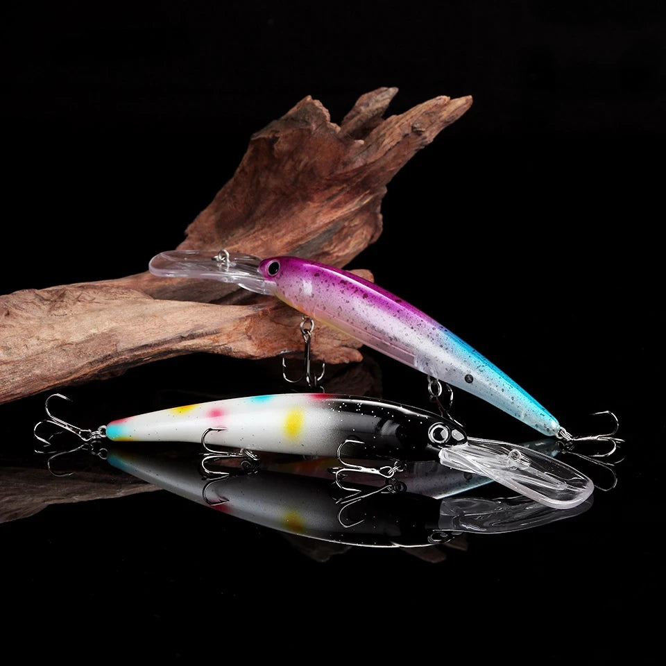 WALK FISH 1PCS 120mm/20g Floating Minnow Lure Trolling Wobbler Saltwater Crankbait Bandit Minnow Bass Pike Bait Fishing Tackle
