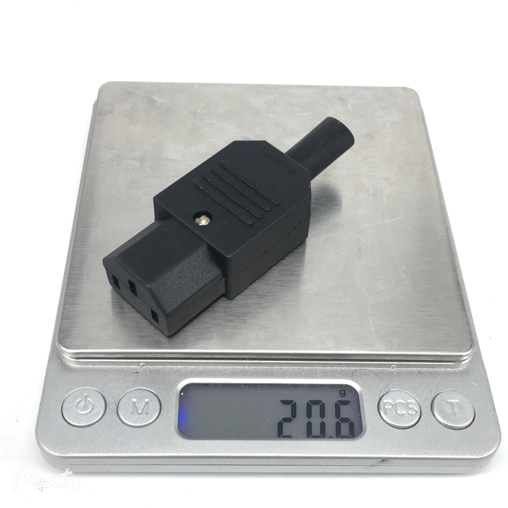 IEC 10A 250V Straight Cable Plug Connector Rewireable C13 C14 Plug Rewirable Power Connector 3 pin AC Socket