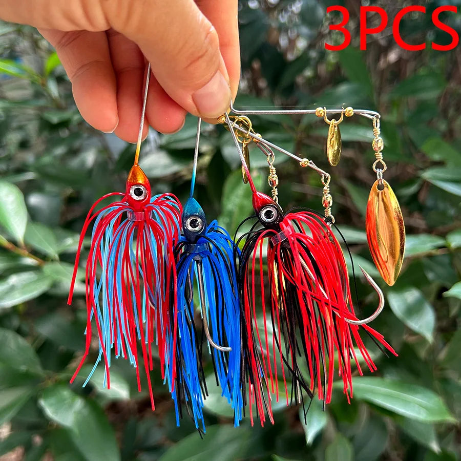 Weedless Chatterbait Lure Set, 3 Pcs - Fishing Tackle from Linloft.