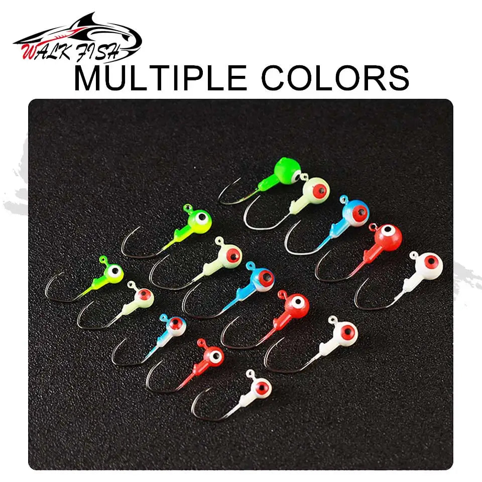 WALK FISH 5PCS/Lot Jig Head Hook 0.8g 1.75g 3.5g 5g Crank Jig Head Hook Fishing Hook Head Jig Lure Hard Bait Soft Worm Jig Hook - Fishing Hooks from Linloft.