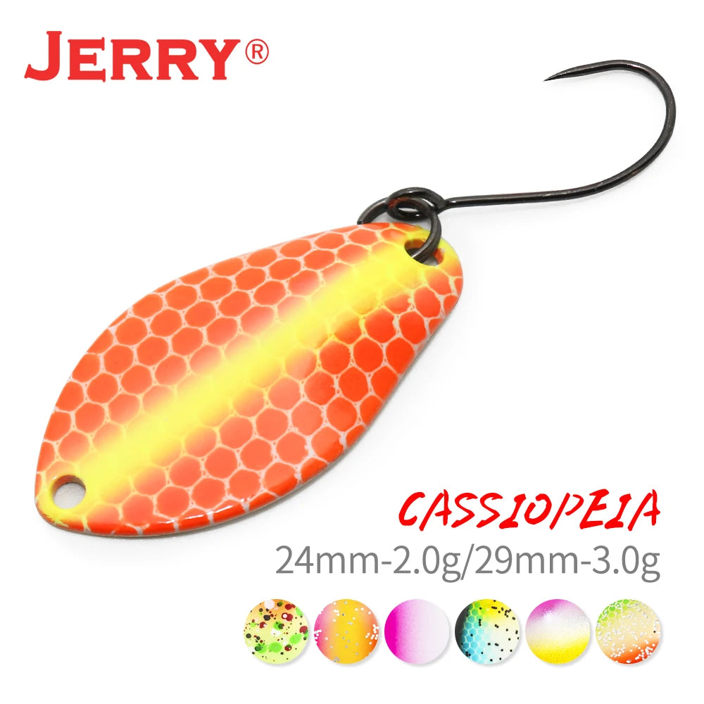 Jerry Cassiopeia Trout Spoon Fishing Lure Saltwater Artificial Bait With Sharp Hooks 2g 3g Bass Spoon Pecsa Tackle - Fishing Hooks from Linloft.