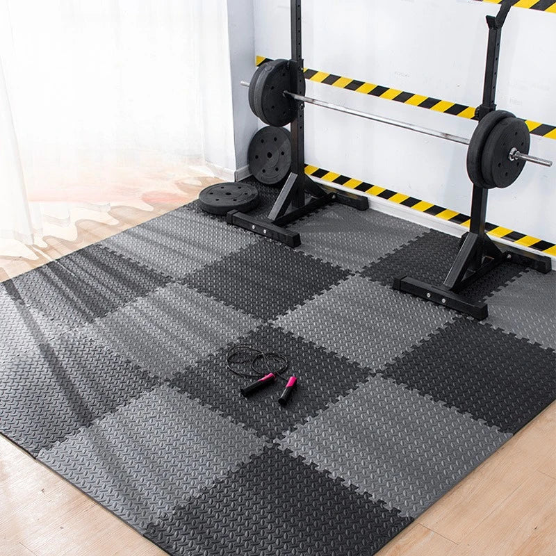 Interlocking Yoga Mat Tiles 16 Pcs - Fitness & Sporting Equipment from Linloft.