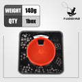 [TUODIAO]Boxed Split Shot Sinkers Set, Multiple Sizes Fishing Weights for Sea Fishing and Rock Fishing