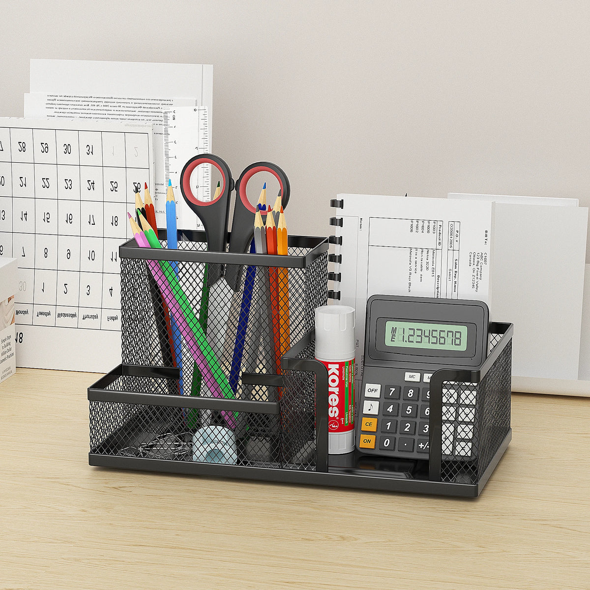 Mesh Desk Organizer with Pencil Holder