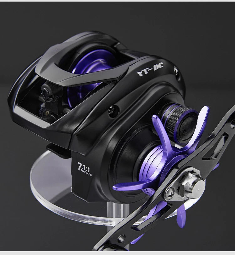 YT-DC Smart DC Baitcasting Reel Long cast all-purpose Built-in Drag Clicker 186g Fishing Coil