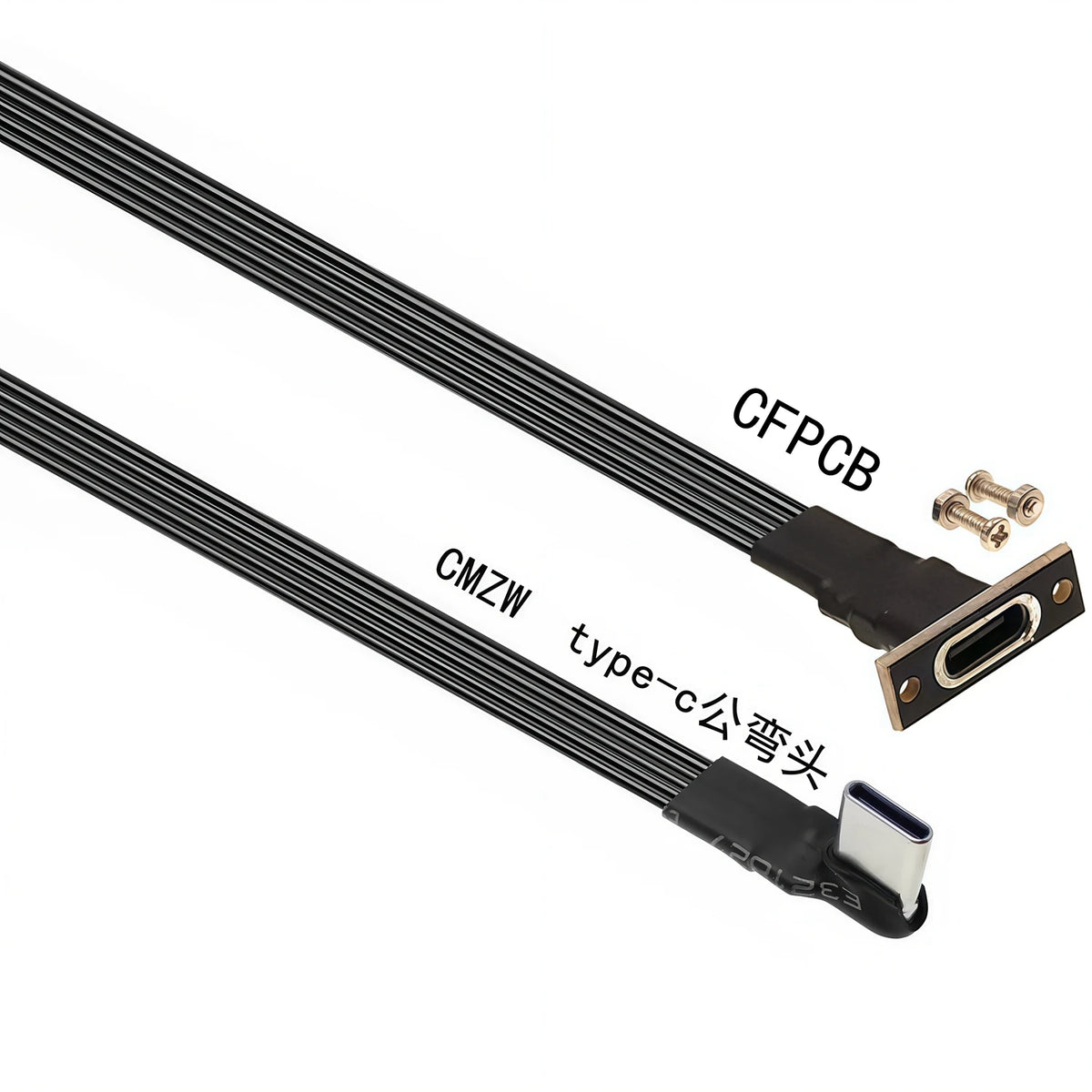 20CM 30CM 10CM 5CM USB 2.0 Type-C Flat Cable Extension FPC Cable USB 2.0 USB-C 90° Up/Down Angled Plug 5CM-1M - Electronics & Accessories from Linloft.