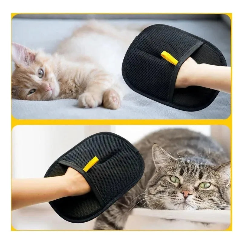 Pet Hair Remover Gloves Static Deshedding Brush for Dogs Cats Multi-Surface Cleaning Tool for Sofa Carpet Clothes Lint - Pet Supplies from Linloft.