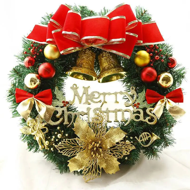 Christmas Decoration Handmade Simulation Christmas Wreath Door Hanging Window Props Exquisite High Quality Home Decor - Seasonal & Holiday from Linloft.