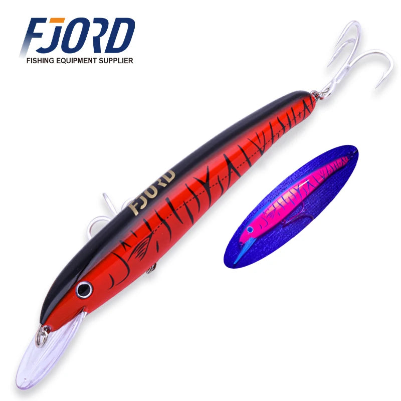 190mm Floating Trolling Minnow Lure - Fishing Tackle from Linloft.
