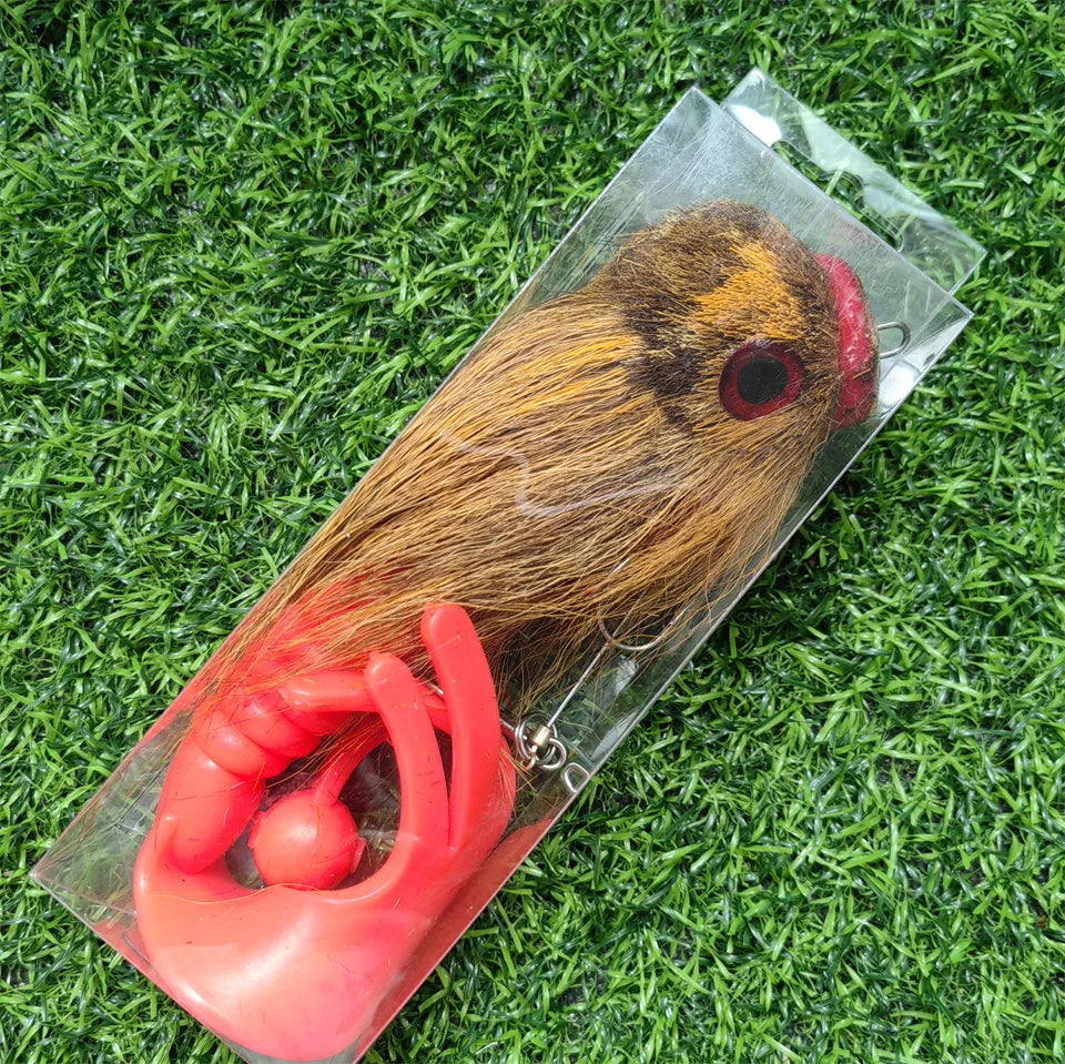 Bucktail Mouse Lure for Pike, 23cm - Fishing Hooks from Linloft.