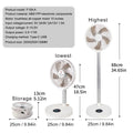 Remote control folding fan home bedroom outdoor camping fan silent LED light shaking left and right 10 inch desktop vertical fan