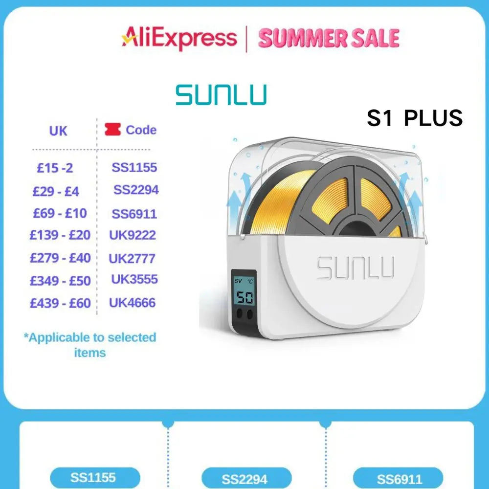 SUNLU S1+ 3D Filament Drying Box Fila-Dryer Drying Filament Storage Box Keeping Filament Dry Holder For 3D Printing Fast Heating - 3D Printing Accessories from Linloft.