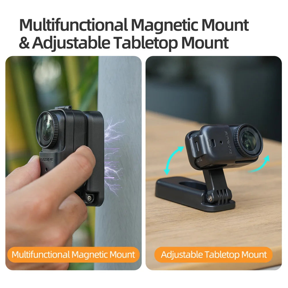 Sunnylife For DJI Osmo Nano Magnetic Base Adjustable Desktop Bracket Mount Foldable Extension Frame Camera Accessories