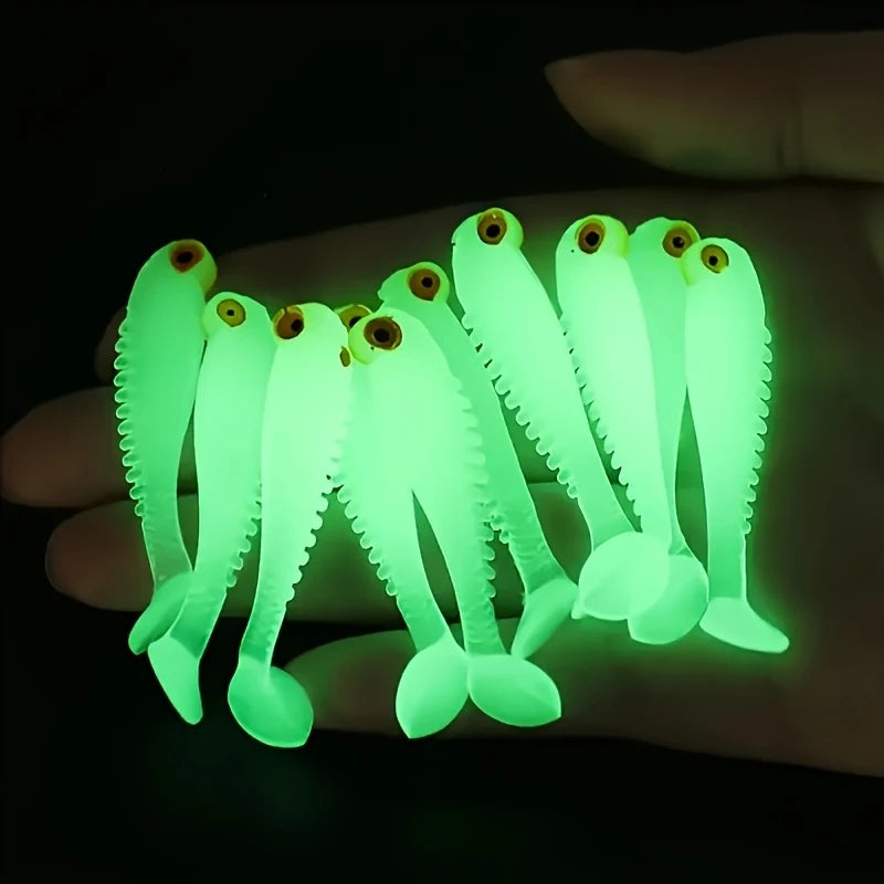 5/15/30 Glow-in-the-Dark Soft Silicone Fishing Lure, 1.97 Inch Swivel Lure Set, Specialized for Hunting and Fishing