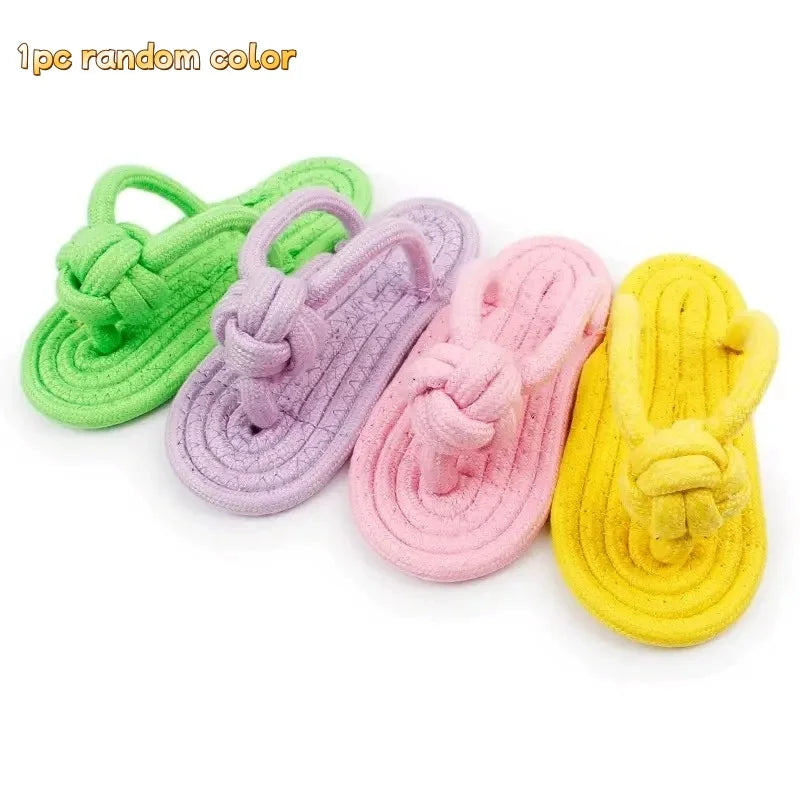 Pet Interactive Chewing Toy Cotton Slipper Rope for Small to Large Dogs Teeth Training Molar Dog Accessory - Pet Supplies from Linloft.