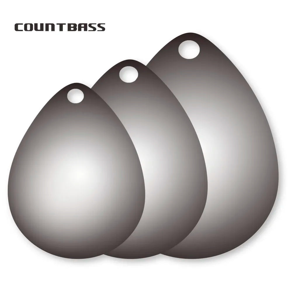 COUNTBASS 50pcs Size 0-6 Nickel Plating Steel Colorado Spinner Blades Smooth Finish For Spinnerbaits Fishing Lure Making Parts