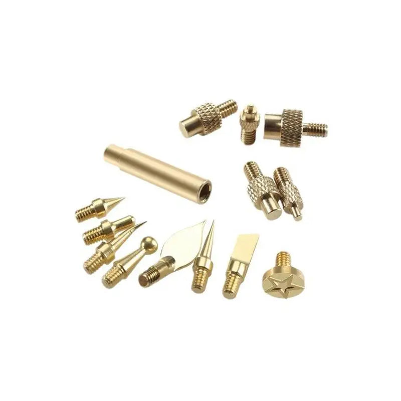 7/9/10Pcs Heat Insert Nut Iron Tip M2 M3 M4 M5 M6 M8 Brass Thread Embedded Kit Tool For Plastic 3D Printer Soldering Iron