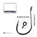 100PCS Barbed Fishing Hooks Sharp Eyelet Fish Hook  Angling Tackle Box Packed for Saltwater Freshwater Sea Lake Fishing