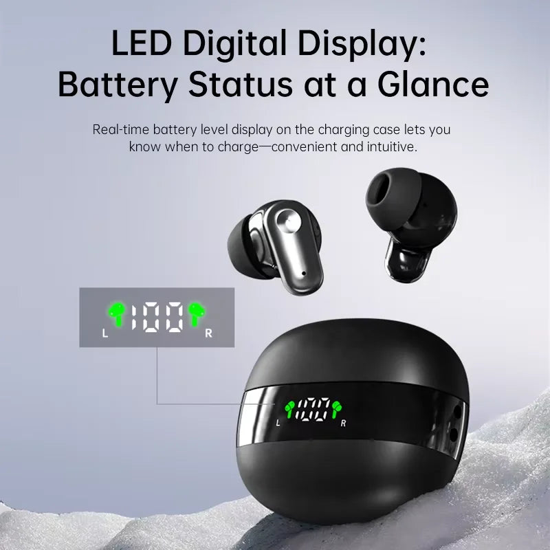 Mini Wireless Headphones with LED Display - Electronics & Accessories from Linloft.