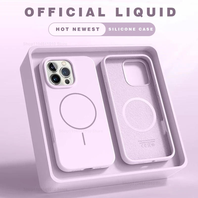 MagSafe Magnetic Silicone iPhone Case - Electronics & Accessories from Linloft.