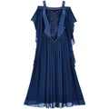 Medieval Witch Dress Women Halloween Carnival Party Fancy Dresses Cold Shoulder Butterfly Sleeve Cosplay Halloween Gothic Dress