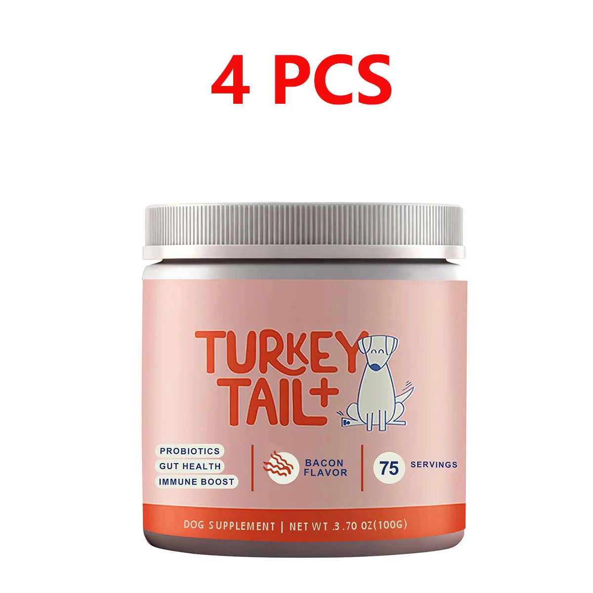 Dog Probiotic Soft Granules with Turkey Tail Mushroom&Vitamin Bacon Flavor Digestive Supplement Gut Health Daily Pet Nutrition - Pet Supplies from Linloft.