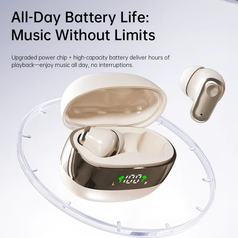 Mini Wireless Headphones with LED Display - Electronics & Accessories from Linloft.