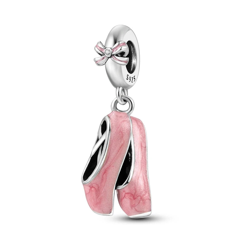 MULA Pink 925 Sterling Silver Charms Pendant Perfume Dreamcatcher Heart Love Beaded Fit Original Bracelet Women DIY Jewelry Gift - Bracelets from Linloft.