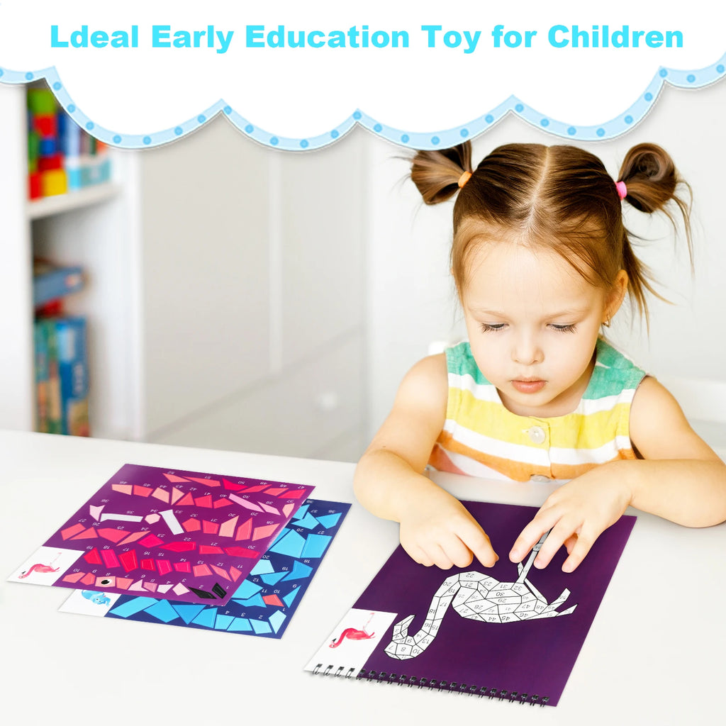 Sticker by Number Book for Kids
