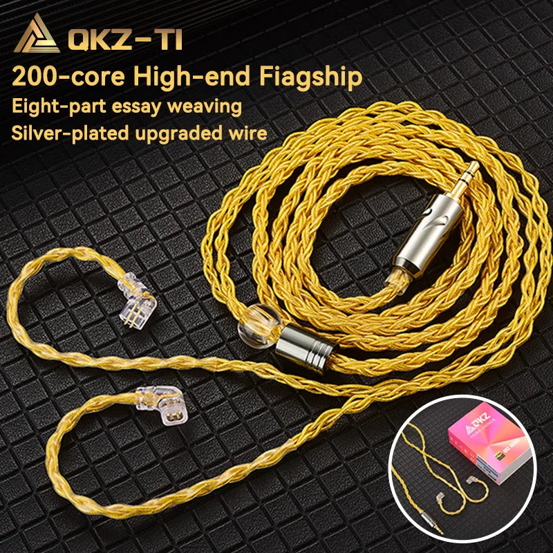 Silver-Plated Upgrade Cable for KZ Earphones - Electronics & Accessories from Linloft.