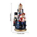 Christmas Music Box Funny Nutcracker Musical Box Hand-painted Nutcracker Figurines Decoration Colorful Rotating Christmas