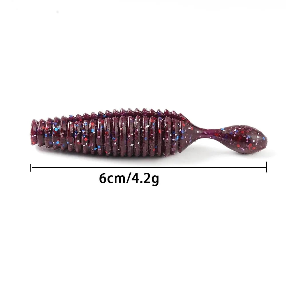 SUNMILE Stick Bait 6cm4.2g Casting Heavy Weighted Soft Plastic Lures Worm Artificial Bait Silicone Shad Lure For Bass Fishing