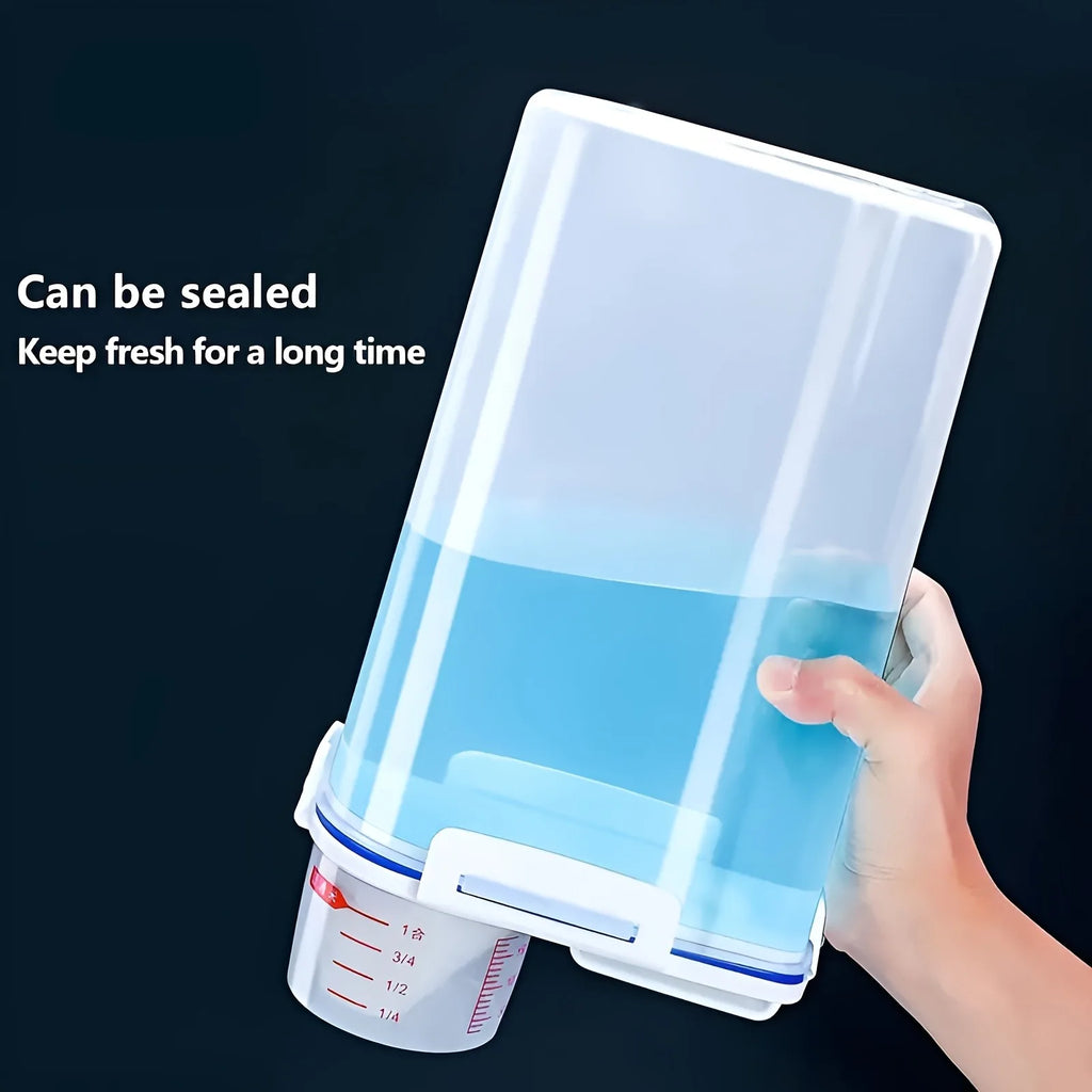 Dog Food Storage Cat Food Plastic Storage Tank with Measuring Cup Moisture-Proof Sealed Jar Pet Supplies Additions - Pet Supplies from Linloft.