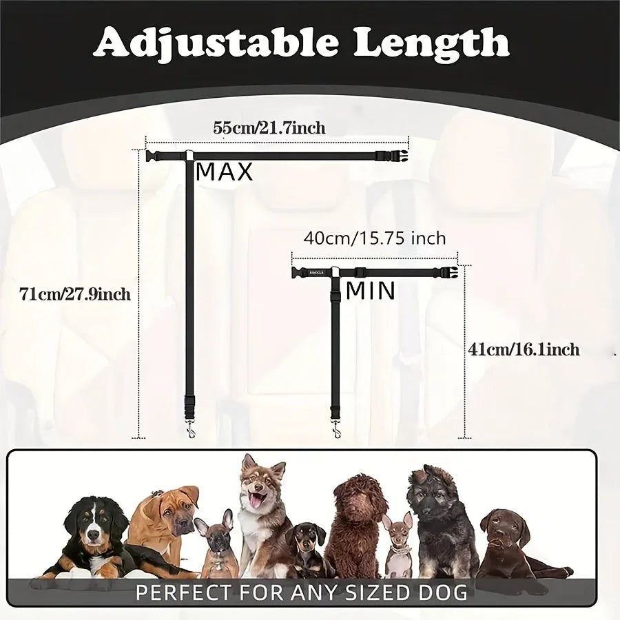 Dog Seat Belt for Vehicle Secure, Pet Car Tether Safety Leash for Dogs In Vehicles, Dog Seatbelt Tether, Christmas Gift - Pet Supplies from Linloft.