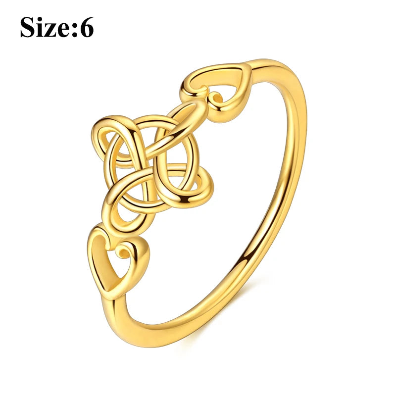 MULA Wedding Band Rings for Women Man 925 Sterling Silver Evil Eye Hand Celtic Knot Four-Leaf Clover Ring Stackable Jewelry Gift - Rings & Jewelry from Linloft.