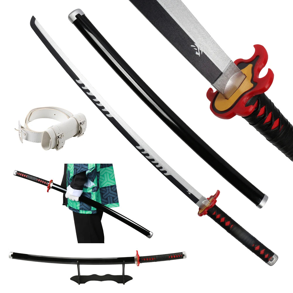 41-Inch Anime Cosplay Katana with Belt - Apparel & Accessories from Linloft.