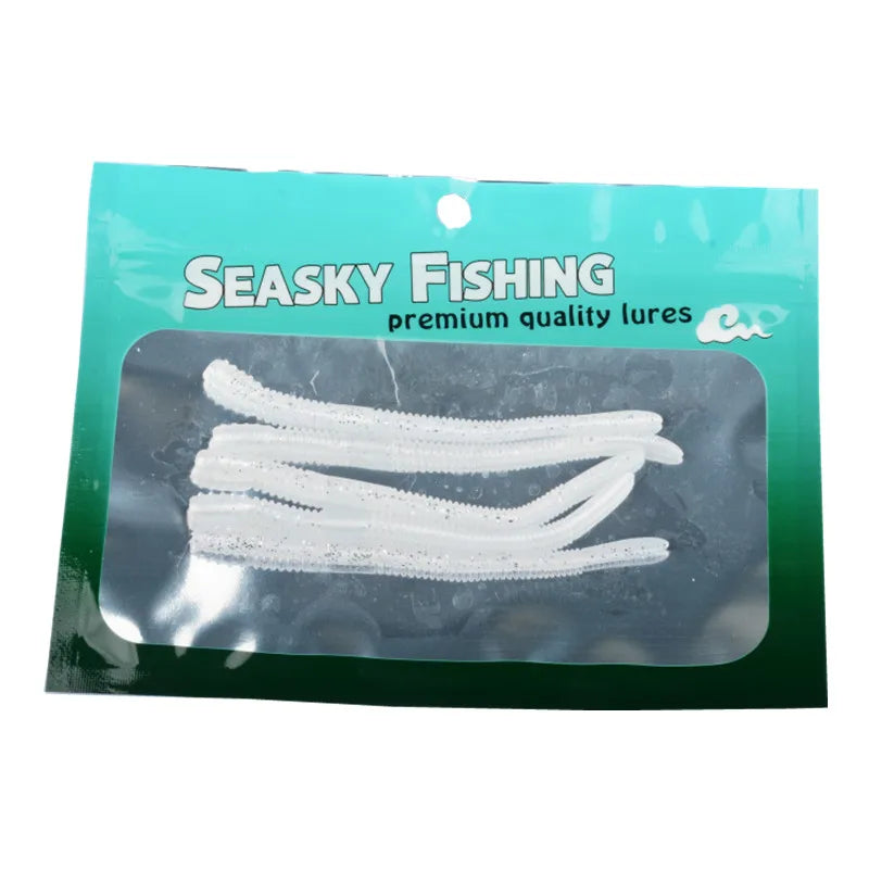 Noodle worm soft bait black pit slow sinking water falling lead-free mealworm sea bass reverse fishing fake bait lure bait - Fishing Tackle from Linloft.