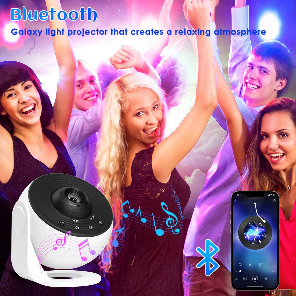 Galaxy Projector for Bedroom Pro Version HD 12 in 1 Film Discs Star Projector Galaxy Light Planetarium Projector with Timer White Noise 360 ° Rotation Bluetooth Remote Control - Home Lighting from Linloft.