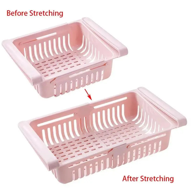 〔Q〕Kitchen Hanging Organizer Refrigerator Egg Fruit Storage Box Drawer Baskets Kitchen Accessories Fridge Organizer Shelf