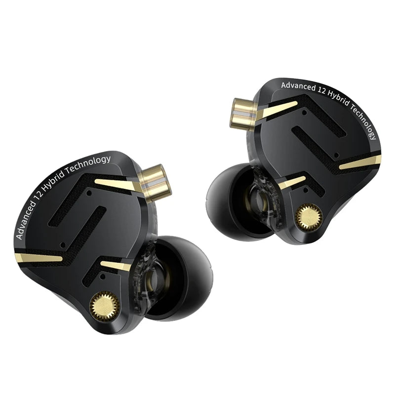 KZ ZS12 PRO 2 1DD + 5BA Hybrid HiFi In Ear Earphones Improved Bass Monitor Headphones Detachable Wire Earbuds Gaming Headest - Electronics & Accessories from Linloft.