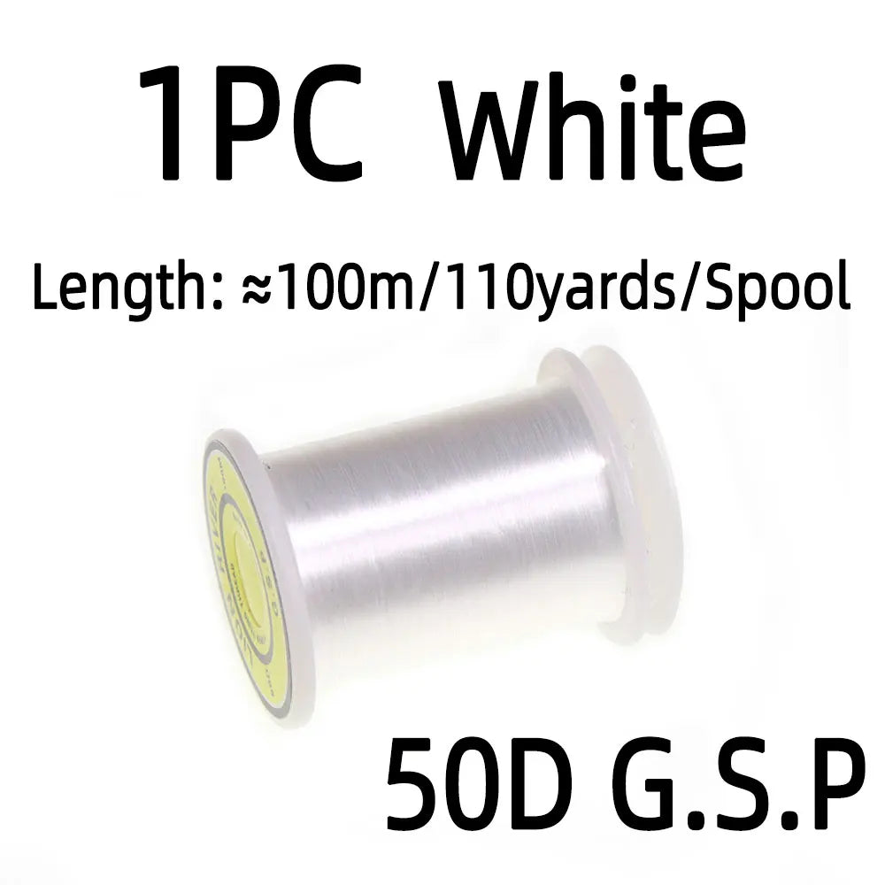 100m/Spool 50D GSP Fly Tying Polyethylene Floss Thread High Tensil Tying Line For Small Flies Nymphs Trout Fishing Lures - Fishing Tackle from Linloft.