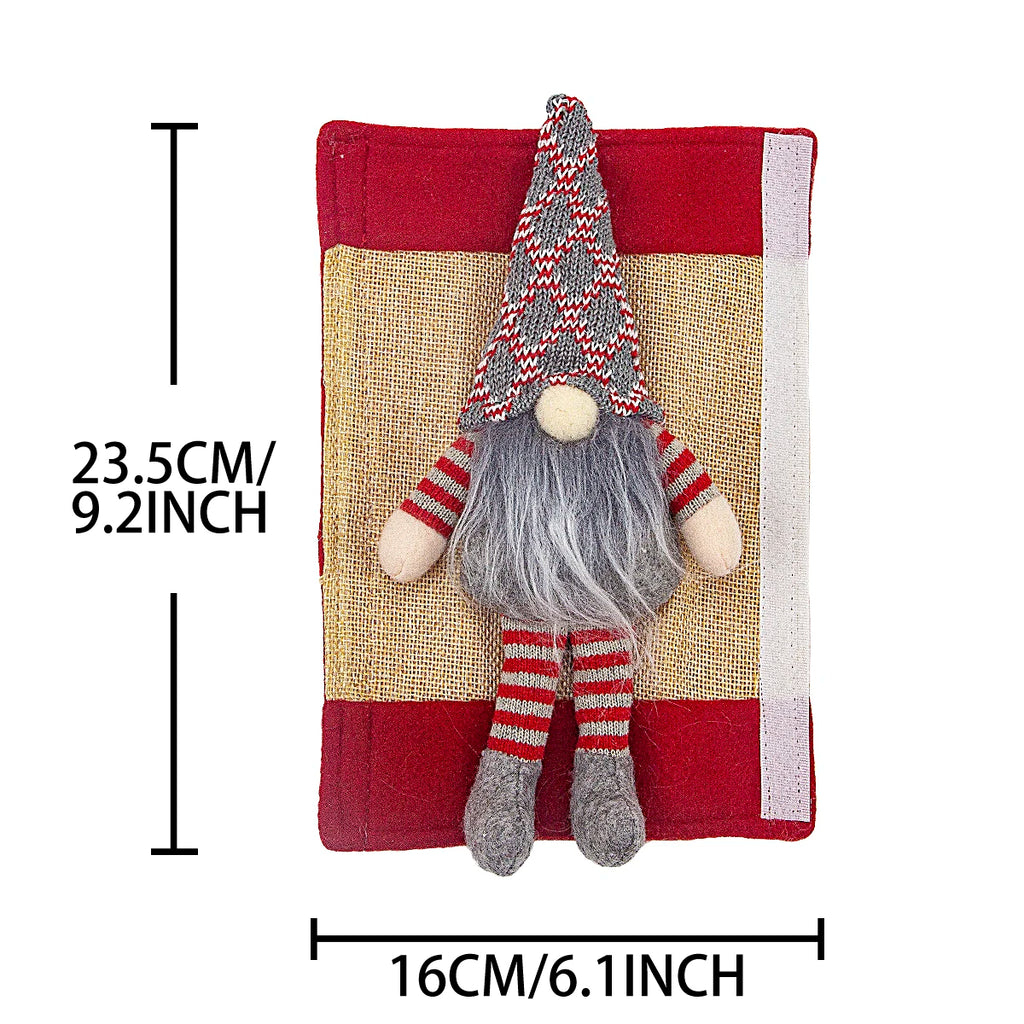 Christmas decoration,faceless old man, refrigerator, household appliances, handle, microwave oven, dishwasher, kitchen furniture