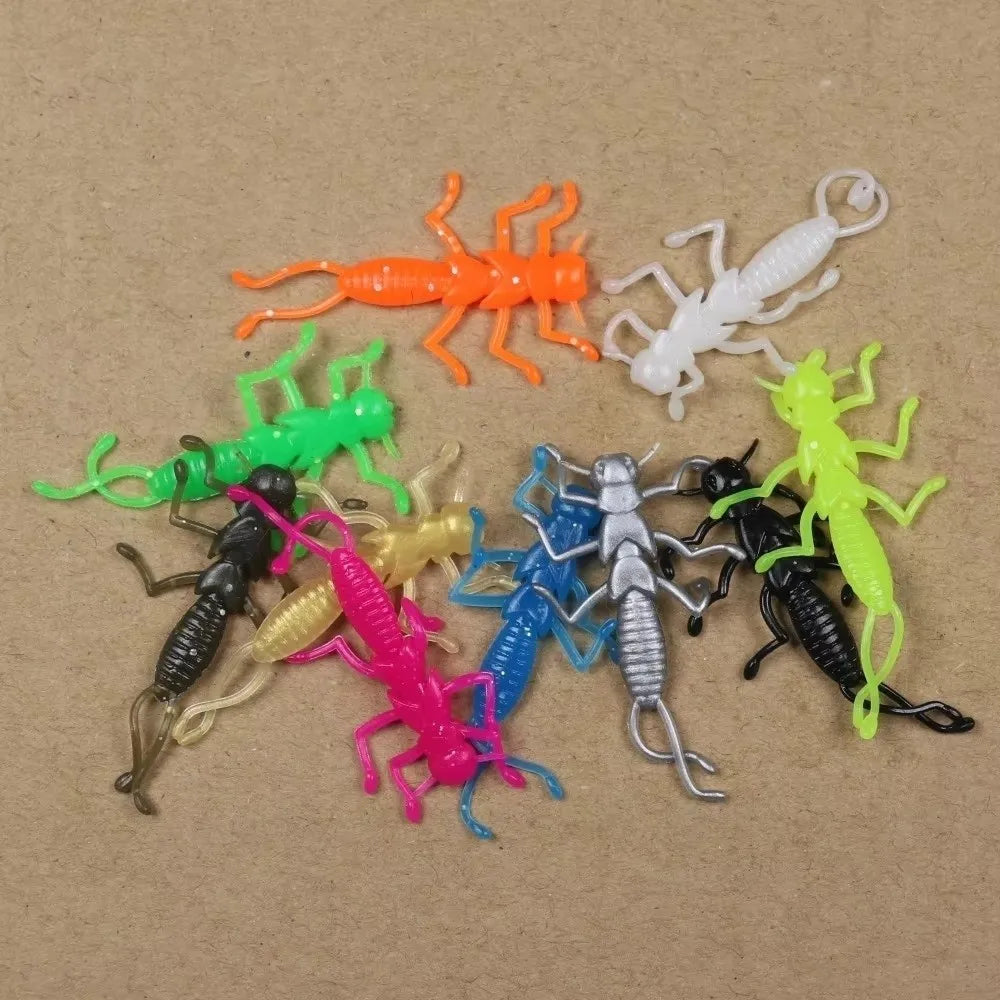 20pcs Soft Material Soft Stonefly Nymph Nymph Design Creek Fishing Trout Lure Bluegill Lure Freshwater Fishing