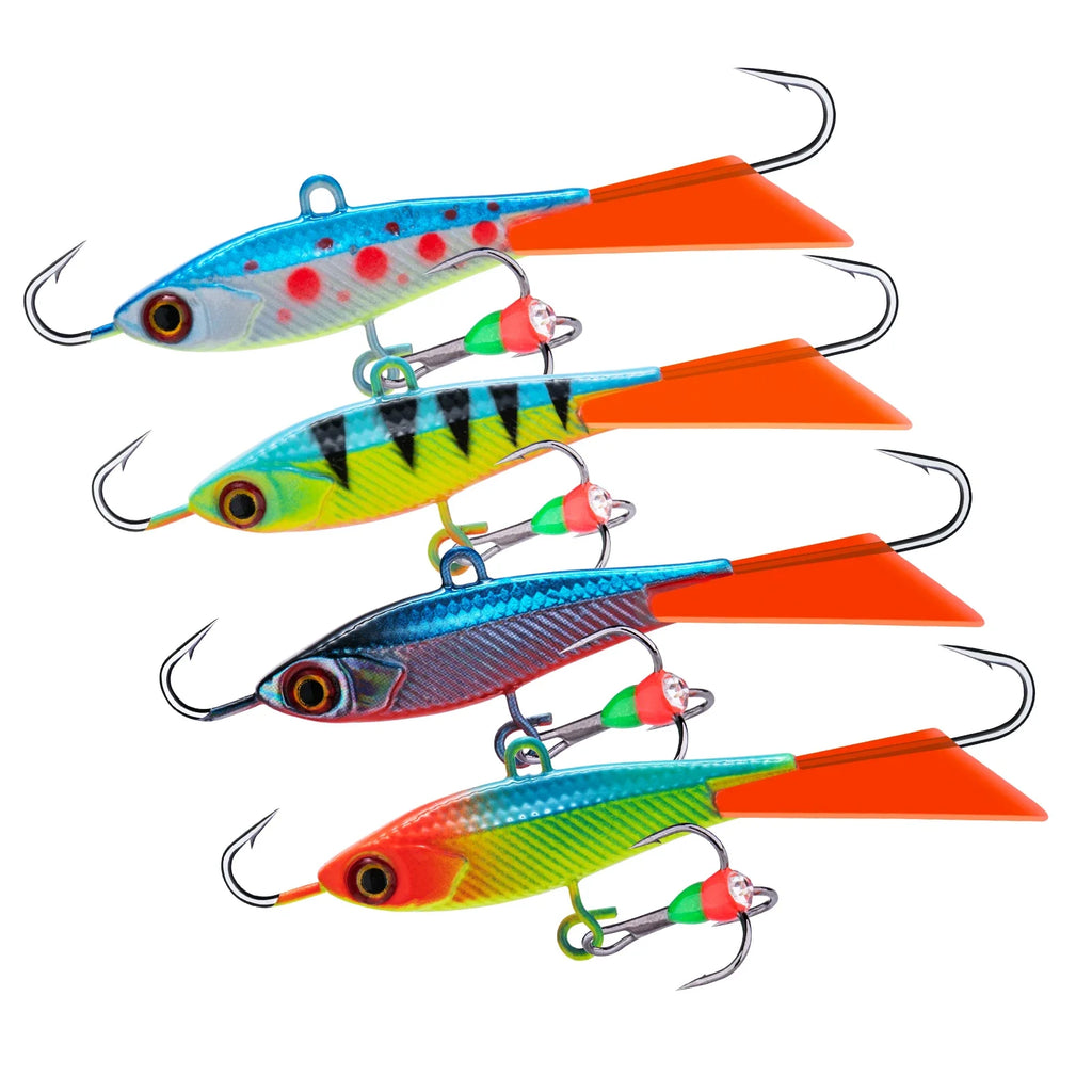 Goture Ice Fishing Lure Winter 40mm/15g Balancer 3D Eyes Jig Bait Artificial Hard Lure Jigging Balanced Fishing Bait Wobbler Set