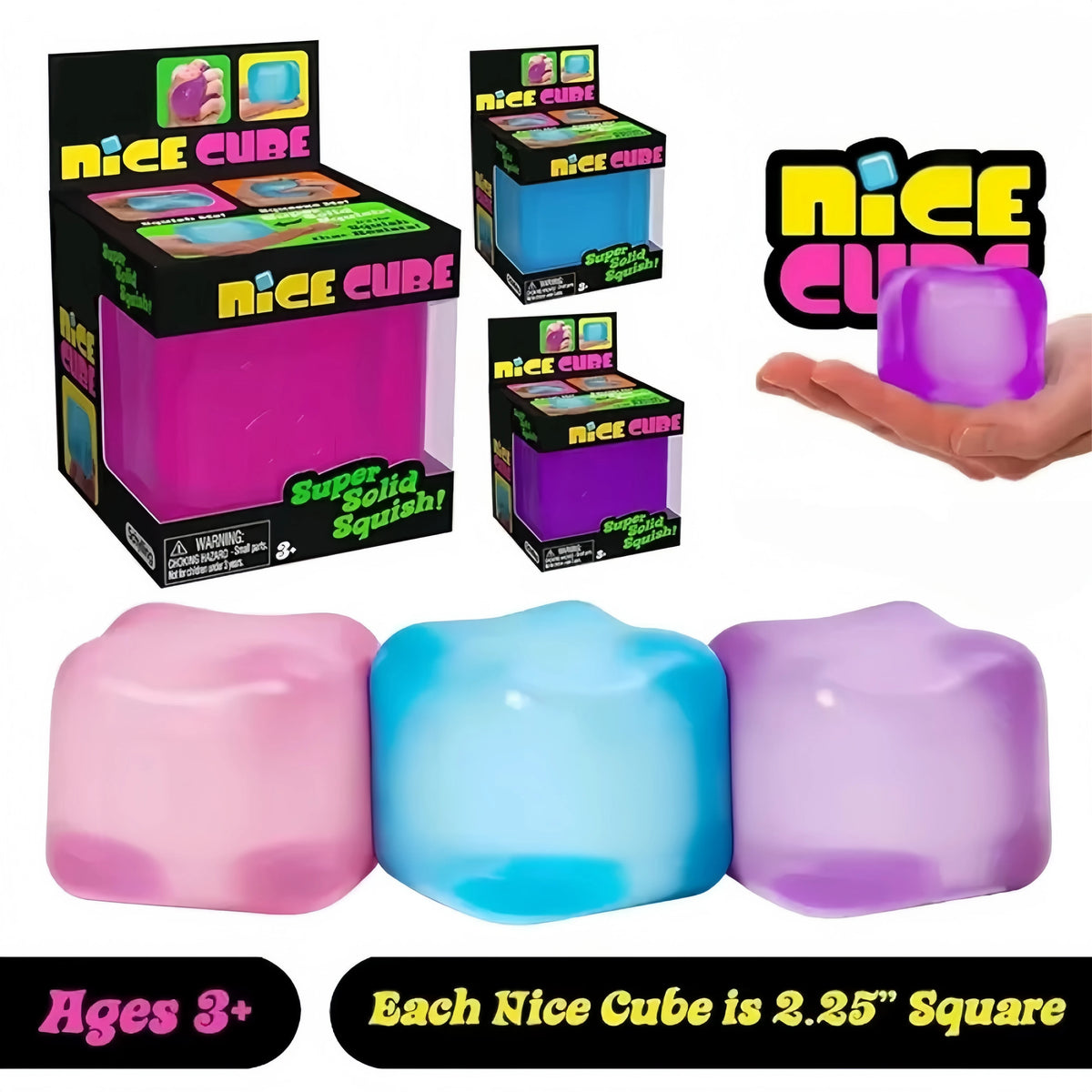 Nice Cube, Ice Cube Squishies Toys, Durable, Slow-Rebound Fingertip Exquisite Spherical Ice Cube With Box, Non-Sticky Desk Toy For Relaxation & Focus For Adult, Classroom Prizes, Novelty Gift for Kids and Adults, Christmas/Ha - Seasonal & Holiday from Linloft.