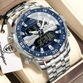 POEDAGAR Functional Electronic Man Wristwatch Week Date LED Luminous Oversized Fashion Quartz Men Watch Dual Time Digital Military Men's Watches Reloj - Apparel & Accessories from Linloft.