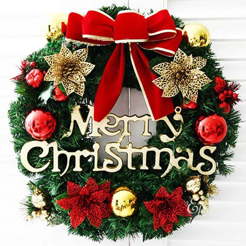 Christmas Decoration Handmade Simulation Christmas Wreath Door Hanging Window Props Exquisite High Quality Home Decor