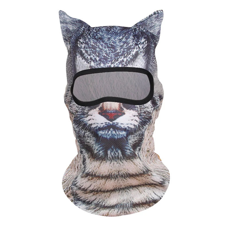 3D Cat Face Ski Balaclava - Apparel & Accessories from Linloft.