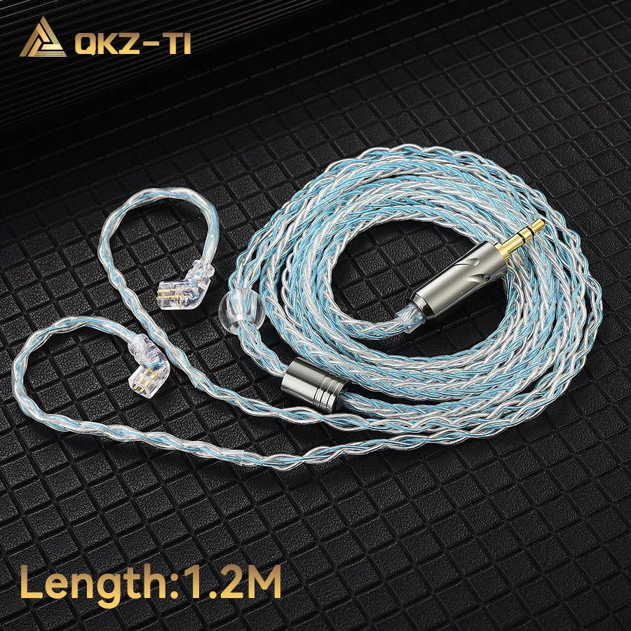 Silver-Plated Upgrade Cable for KZ Earphones - Electronics & Accessories from Linloft.