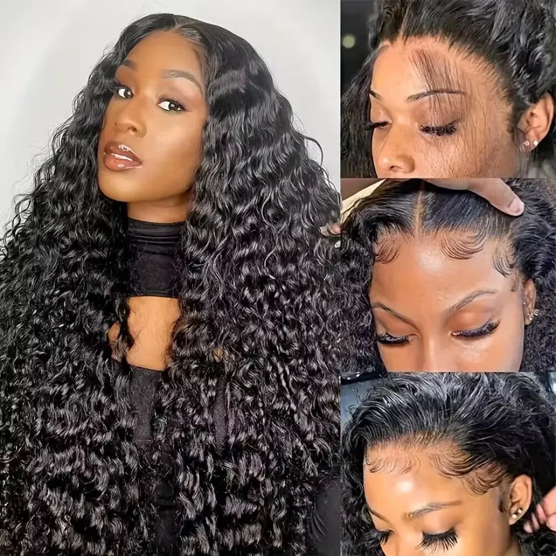 Burmese Curly 7x6 Transparent Lace Front Wig Vietnamese Raw Hair  Human Hair Wigs Bouncy Curly Deep Curly lace Frontal Wig